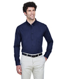 Core 365-88193T-Mens Tall Operate Long-Sleeve Twill Shirt-CLASSIC NAVY