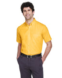 Core 365-88194-Mens Optimum Short-Sleeve Twill Shirt-CAMPUS GOLD