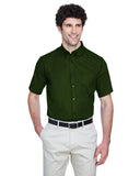 Core 365-88194-Mens Optimum Short-Sleeve Twill Shirt-FOREST