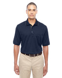 Core 365-88222-Mens Motive Performance Piqué Polo with Tipped Collar-CLASSC NVY/ CRBN