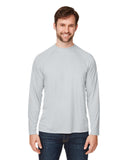 Core 365-CE110-Unisex Ultra UVP Long-Sleeve Raglan T-Shirt-PLATINUM