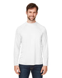 Core 365-CE110-Unisex Ultra UVP Long-Sleeve Raglan T-Shirt-WHITE