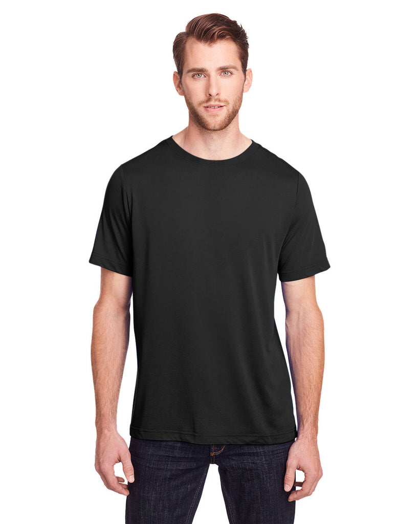 Core 365-CE111T-Adult Tall Fusion ChromaSoft Performance T-Shirt-BLACK