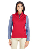 Core 365-CE709W-Ladies Techno Lite Three-Layer Knit Tech-Shell Quarter-Zip Vest-CLASSIC RED