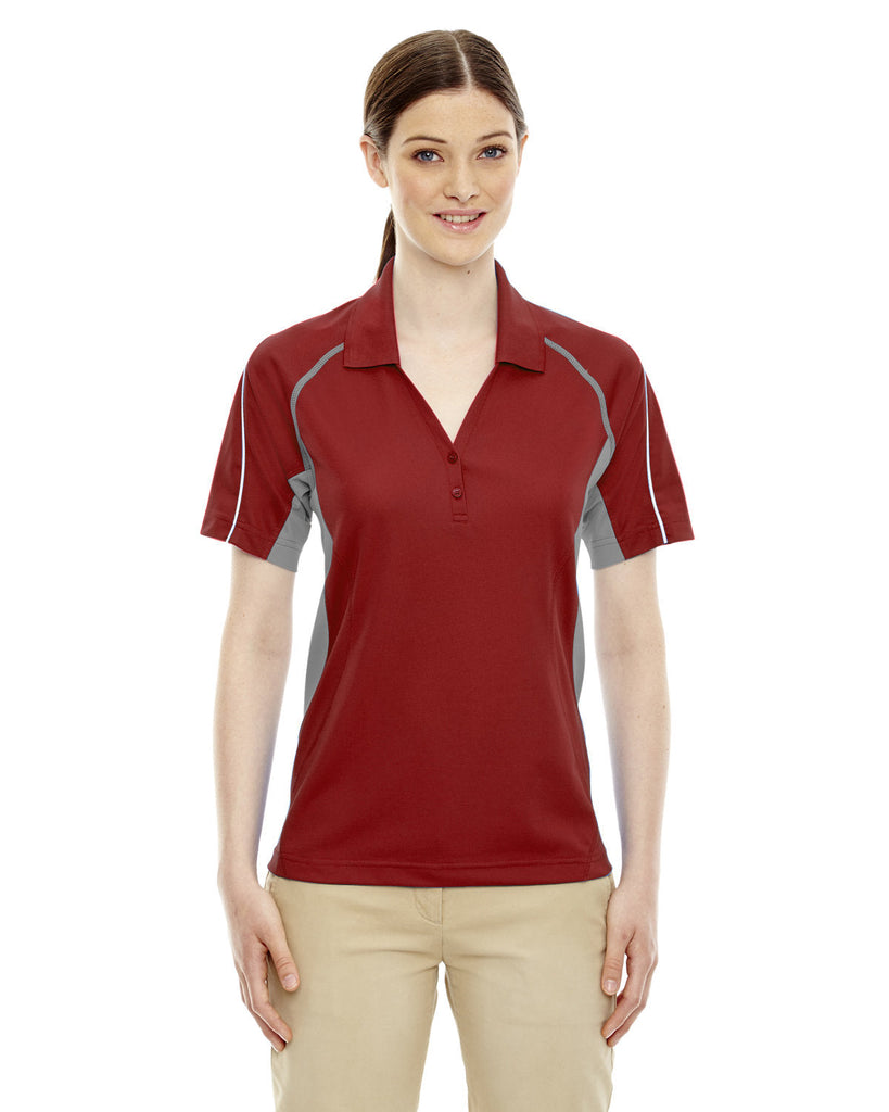Extreme-75110-Ladies Eperformance Parallel Snag Protection Polo with Piping-CLASSIC RED