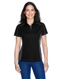 Extreme-75113-Ladies Eperformance Fuse Snag Protection Plus Colorblock Polo-BLACK/ CARBON