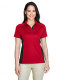 Extreme-75113-Ladies Eperformance Fuse Snag Protection Plus Colorblock Polo-CLASSIC RED/ BLK