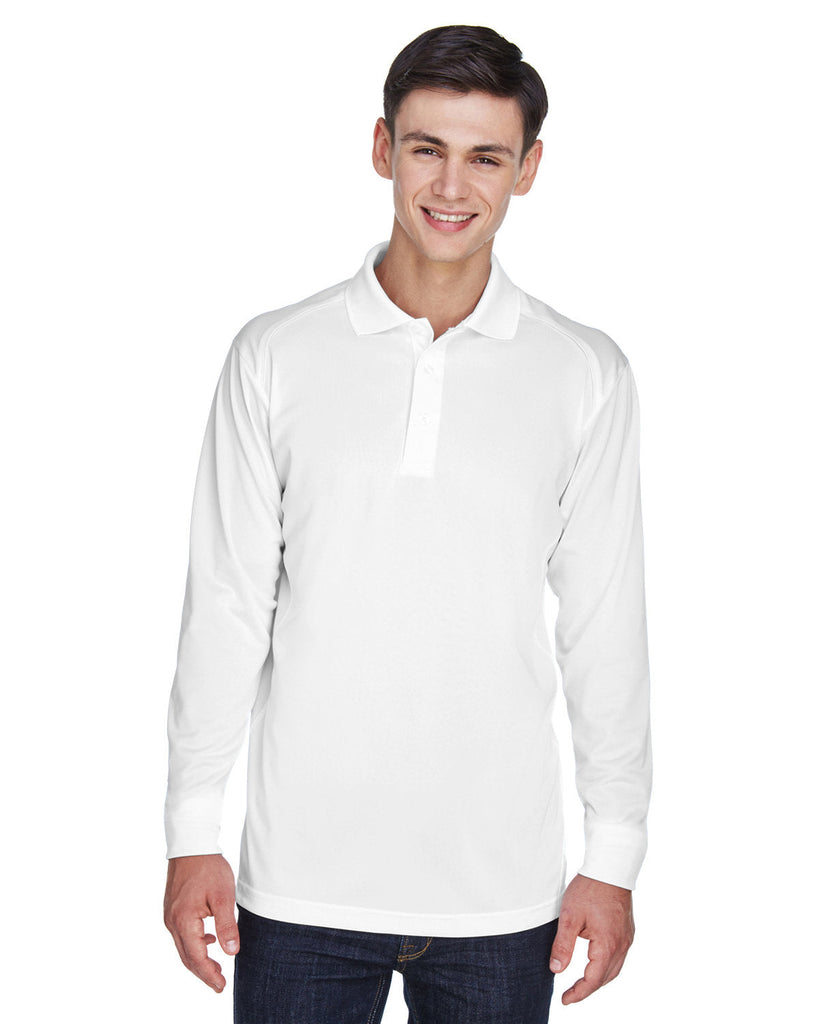 Extreme-85111-Mens Eperformance Snag Protection Long-Sleeve Polo-WHITE