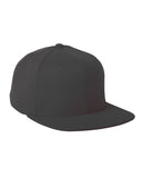 Flexfit-110F-Adult Wool Blend Snapback Cap-BLACK