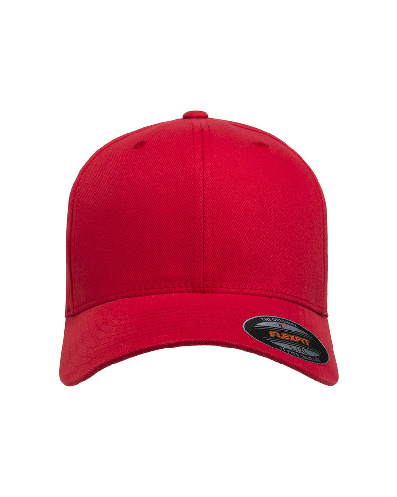 Flexfit-6377-Adult Brushed Twill Cap-RED