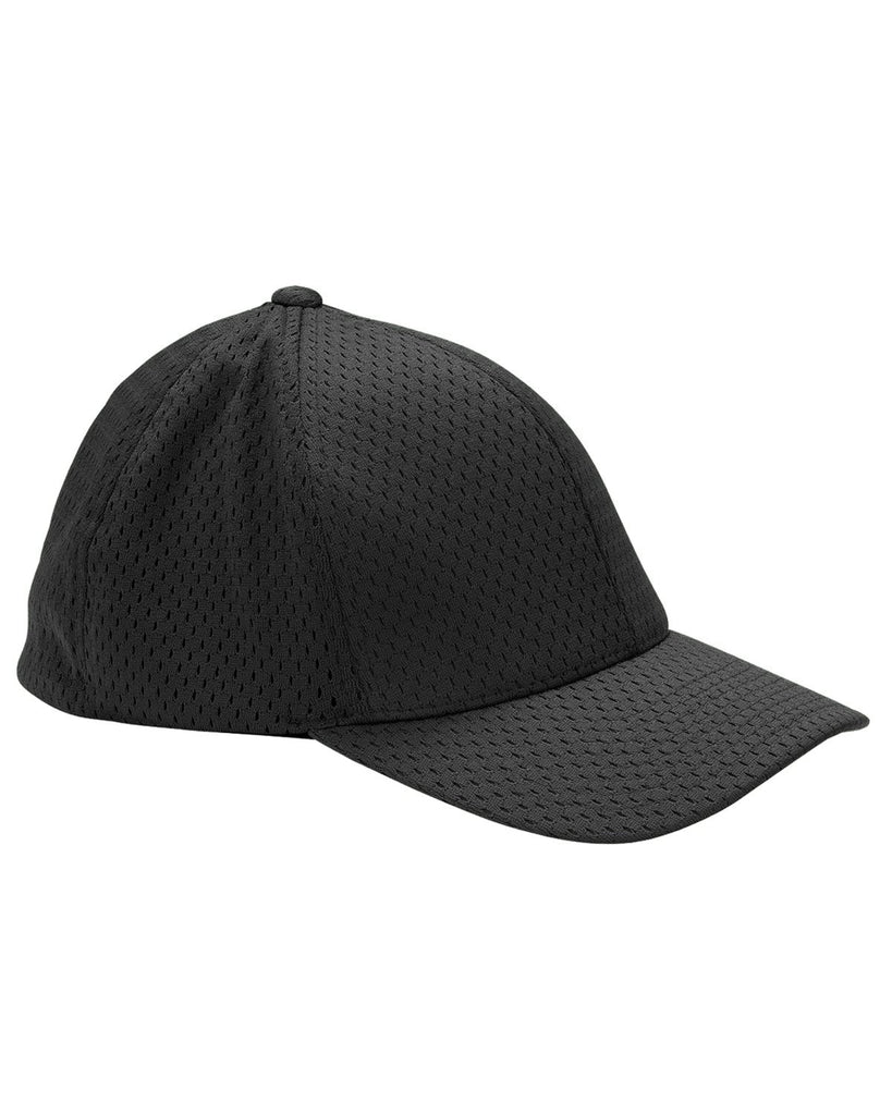 Flexfit-6777-Adult Athletic Mesh Cap-BLACK