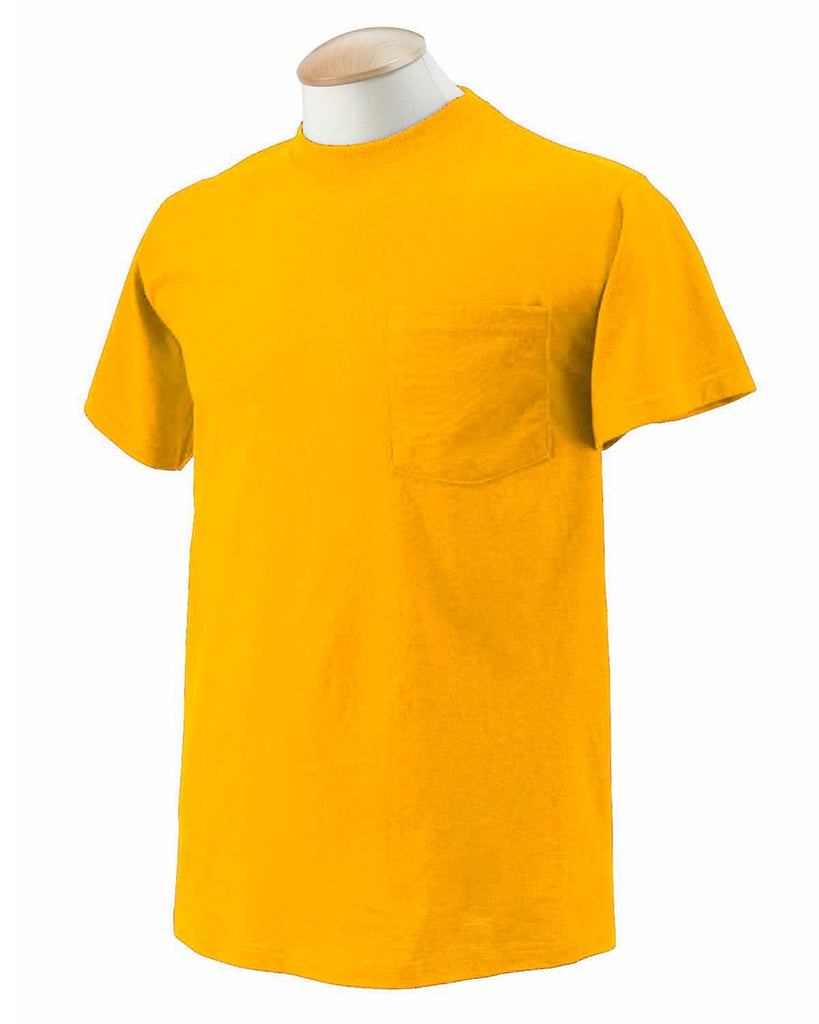 Fruit of the Loom-3931P-Adult HD Cotton Pocket T-Shirt-GOLD