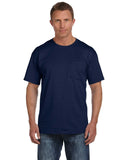 Fruit of the Loom-3931P-Adult HD Cotton Pocket T-Shirt-J NAVY