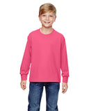 Fruit of the Loom-4930B-Youth 5 oz. HD Cotton Long-Sleeve T-Shirt-NEON PINK