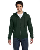 Fruit of the Loom-82230-Adult Supercotton Full-Zip Hooded Sweatshirt-FOREST GREEN