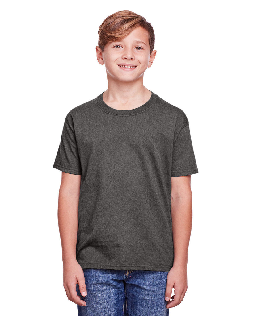Fruit of the Loom-IC47BR-Youth ICONIC T-Shirt-CHARCOAL HEATHER