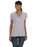 Fruit of the Loom-L39VR-Ladies HD Cotton V-Neck T-Shirt-ATHLETIC HEATHER