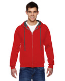 Fruit of the Loom-SF73R-Adult SofSpun Full-Zip Hooded Sweatshirt-FIERY RED