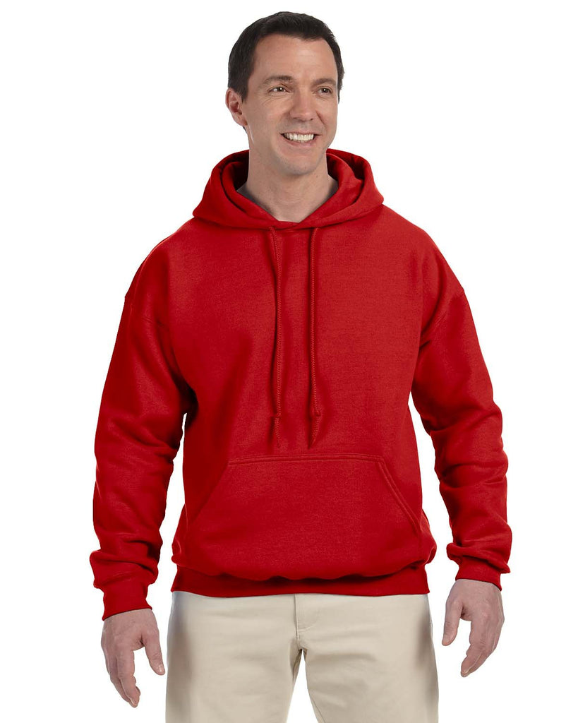 Gildan-G125-Adult DryBlend Adult 9 oz 50/50 Hooded Sweatshirt-RED