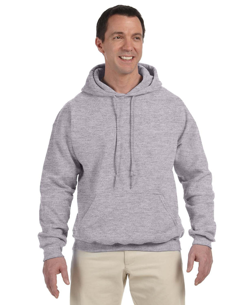 Gildan-G125-Adult DryBlend Adult 9 oz 50/50 Hooded Sweatshirt-SPORT GREY