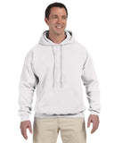 Gildan-G125-Adult DryBlend Adult 9 oz 50/50 Hooded Sweatshirt-WHITE