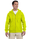 Gildan-G126-Adult DryBlend Adult 50/50 Full-Zip Hooded Sweatshirt-SAFETY GREEN
