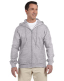 Gildan-G126-Adult DryBlend Adult 50/50 Full-Zip Hooded Sweatshirt-SPORT GREY