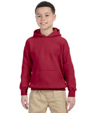 Gildan-G185B-Youth Heavy Blend 8 oz 50/50 Hooded Sweatshirt-CARDINAL RED
