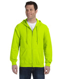 Gildan-G186-Adult Heavy Blend 8 oz 50/50 Full-Zip Hooded Sweatshirt-SAFETY GREEN