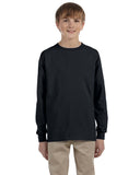 Gildan-G240B-Youth Ultra Cotton Long-Sleeve T-Shirt-BLACK