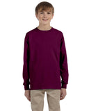 Gildan-G240B-Youth Ultra Cotton Long-Sleeve T-Shirt-MAROON