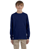Gildan-G240B-Youth Ultra Cotton Long-Sleeve T-Shirt-NAVY