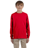 Gildan-G240B-Youth Ultra Cotton Long-Sleeve T-Shirt-RED