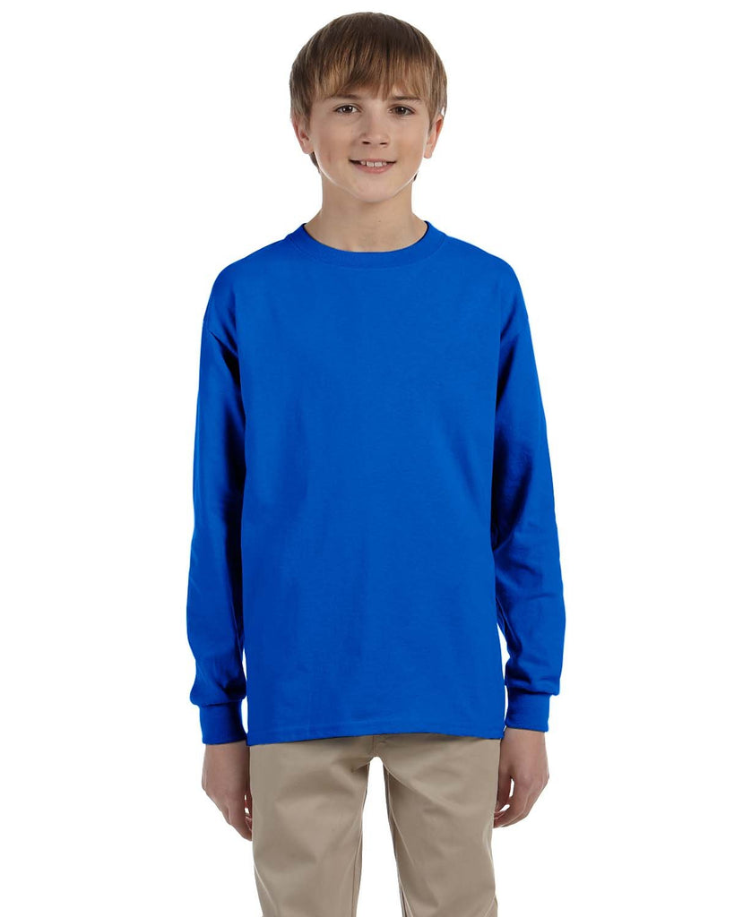 Gildan-G240B-Youth Ultra Cotton Long-Sleeve T-Shirt-ROYAL