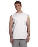 Gildan-G270-Adult Ultra Cotton Sleeveless T-Shirt-WHITE