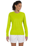 Gildan-G424L-Ladies Performance Long-Sleeve T-Shirt-SAFETY GREEN