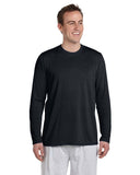 Gildan-G424-Adult Performance Long-Sleeve T-Shirt-BLACK