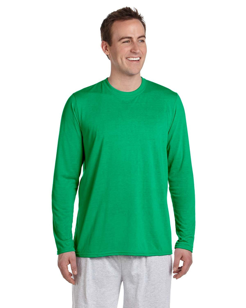 Gildan-G424-Adult Performance Long-Sleeve T-Shirt-IRISH GREEN