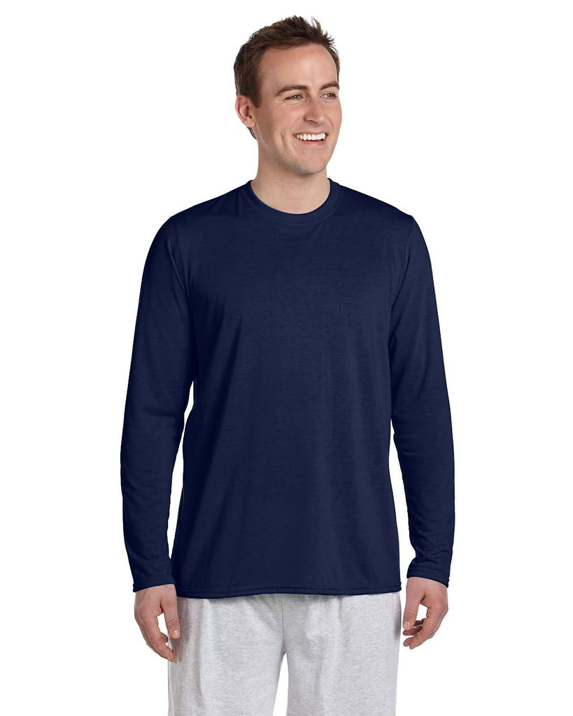Gildan-G424-Adult Performance Long-Sleeve T-Shirt-NAVY