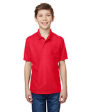 Gildan-G458B-Youth Performance Double Pique Polo-RED