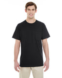 Gildan-G530-Adult Heavy Cotton Pocket T-Shirt-BLACK