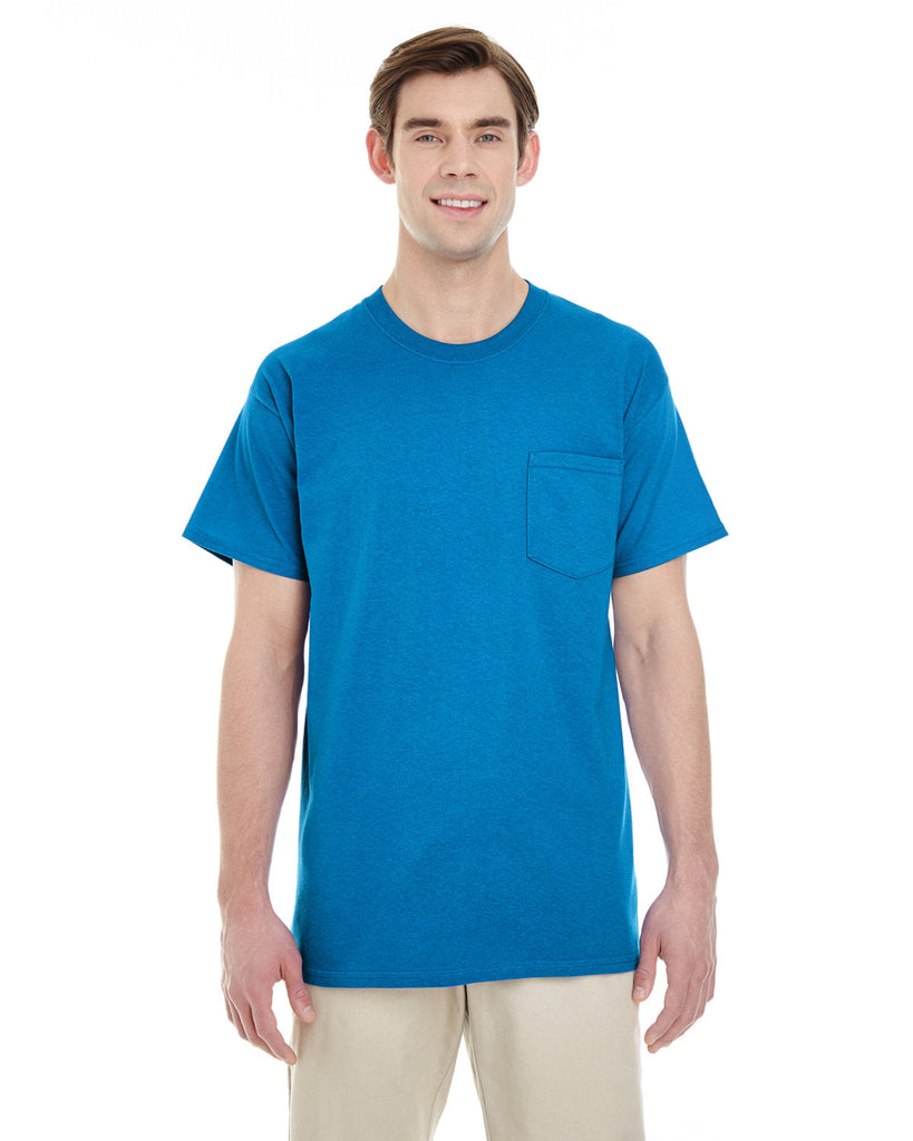 Gildan-G530-Adult Heavy Cotton Pocket T-Shirt-SAPPHIRE
