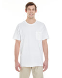 Gildan-G530-Adult Heavy Cotton Pocket T-Shirt-WHITE