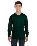 Gildan-G540B-Youth Heavy Cotton Long-Sleeve T-Shirt-FOREST GREEN