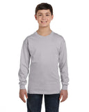 Gildan-G540B-Youth Heavy Cotton Long-Sleeve T-Shirt-SPORT GREY