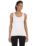 Gildan-G642L-Ladies Softstyle Fitted Tank-WHITE