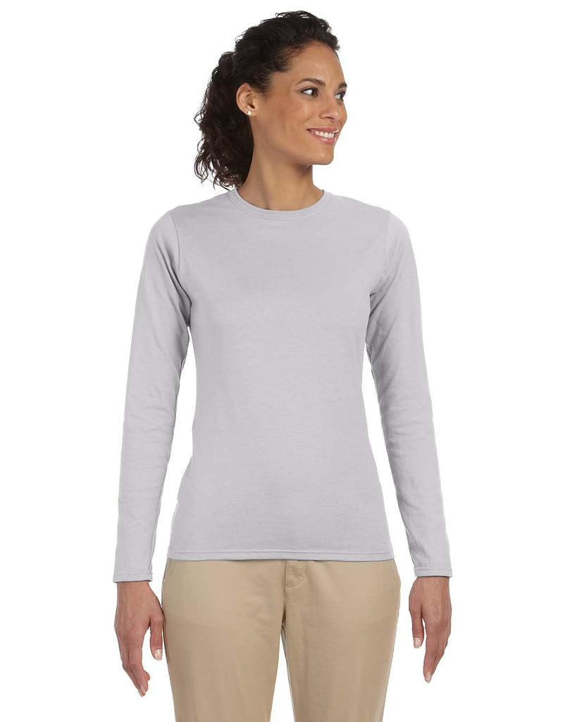 Gildan-G644L-Ladies Softstyle Long-Sleeve T-Shirt-RS SPORT GREY
