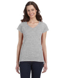 Gildan-G64VL-Ladies SoftStyle Fitted V-Neck T-Shirt-RS SPORT GREY