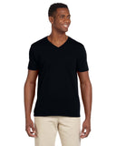Gildan-G64V-Adult Softstyle V-Neck T-Shirt-BLACK