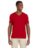 Gildan-G64V-Adult Softstyle V-Neck T-Shirt-CHERRY RED